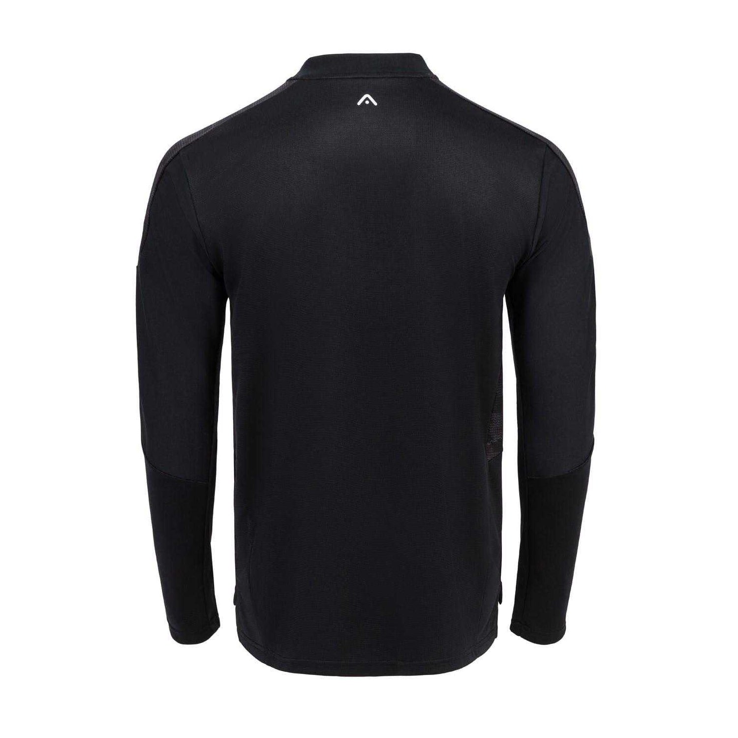 Black - Back - KooGa Mens Vortec Camouflage Rugby Base Layer Top