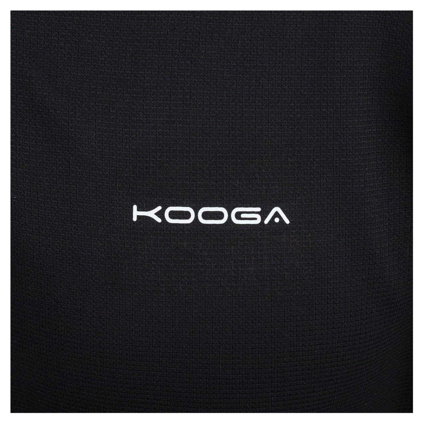 Black - Side - KooGa Mens Vortec Camouflage Rugby Base Layer Top
