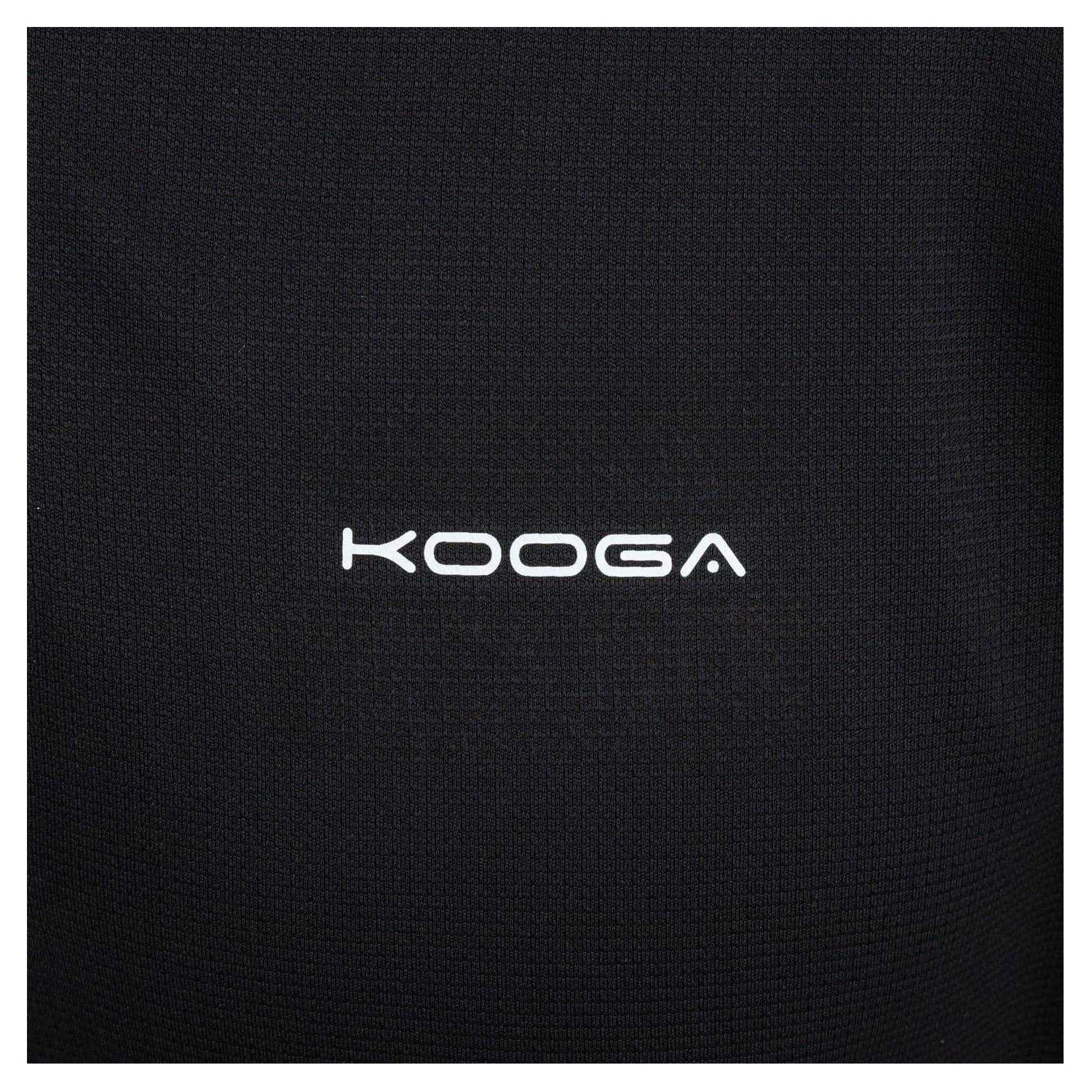 Black - Side - KooGa Mens Vortec Camouflage Rugby Base Layer Top