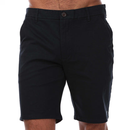 Navy - Front - Farah Mens Bassett Chino Shorts