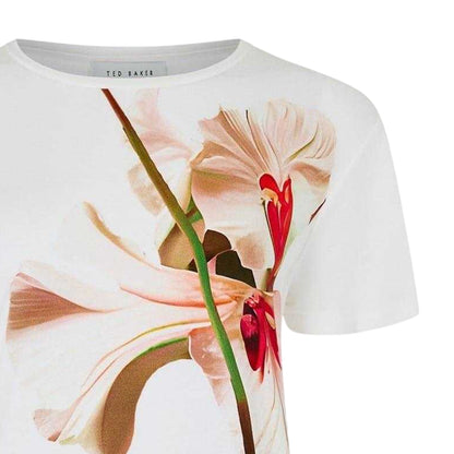 Nude Pink - Back - Ted Baker Womens-Ladies Flower Slim T-Shirt