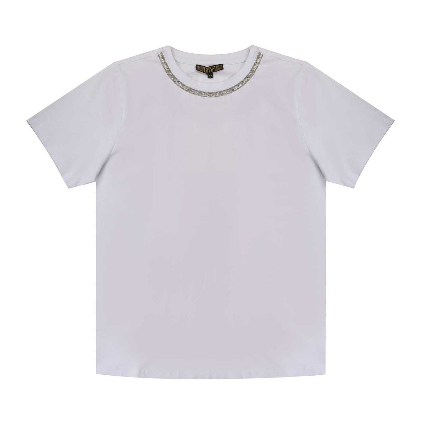 White - Front - Biba Womens-Ladies Crew Neck Regular T-Shirt