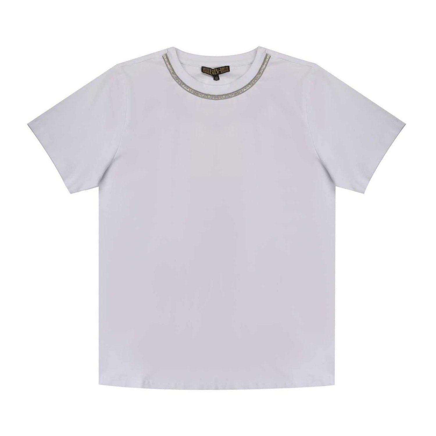 White - Front - Biba Womens-Ladies Crew Neck Regular T-Shirt