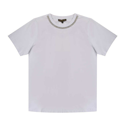 White - Front - Biba Womens-Ladies Crew Neck Regular T-Shirt