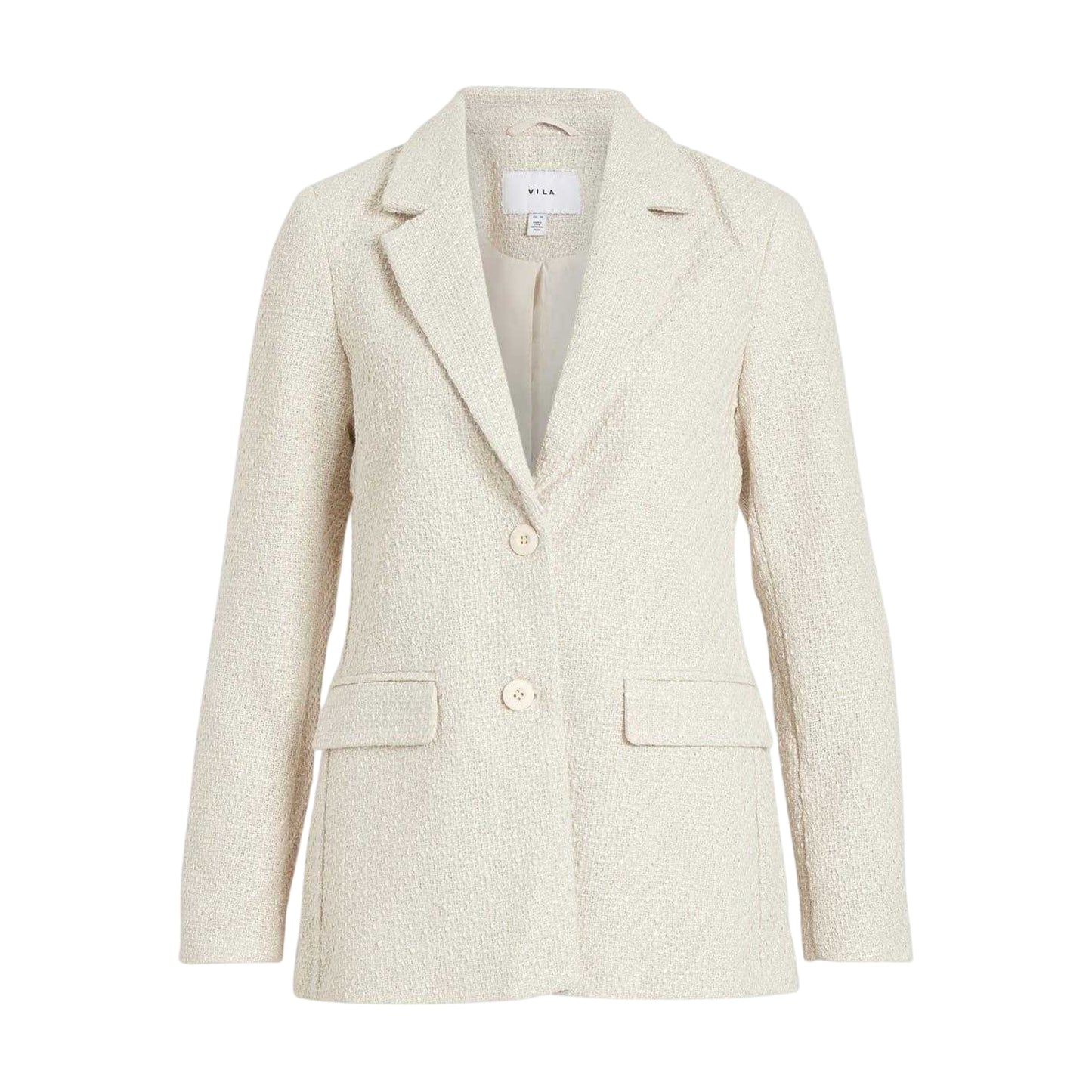 Birch - Front - Vila Womens-Ladies Viemmi Bouclé Tailored Blazer