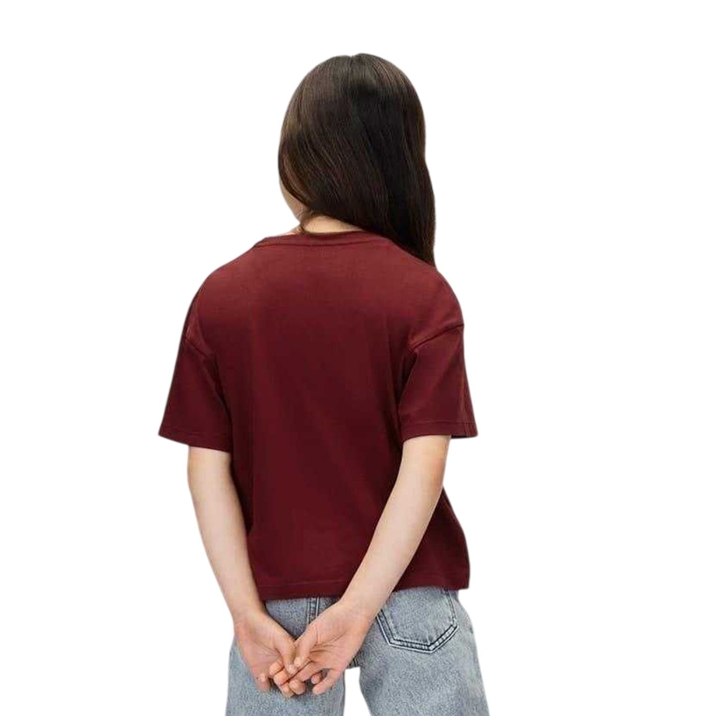 Raspberry - Back - Calvin Klein Childrens-Kids Jeans Big Logo Regular T-Shirt