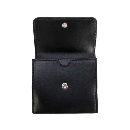 Black - Back - Off White Cash Inside Jitney French Leather Wallet