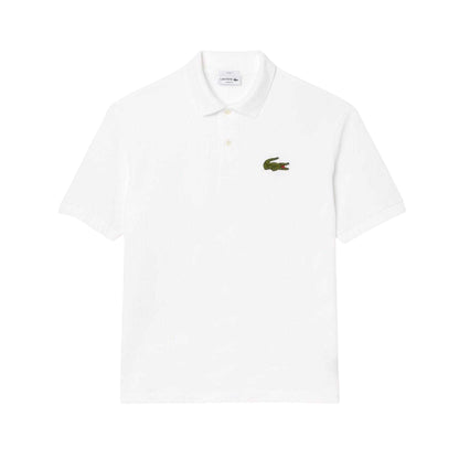 White - Front - Lacoste Mens L.12.12 Embroidered Logo Loose Fit Polo Shirt