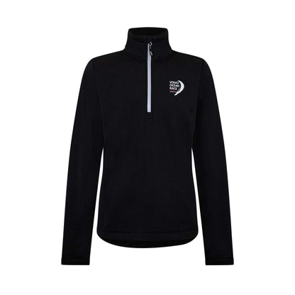 Black - Front - Puma Mens Half Zip Relaxed Fit Fleece Top