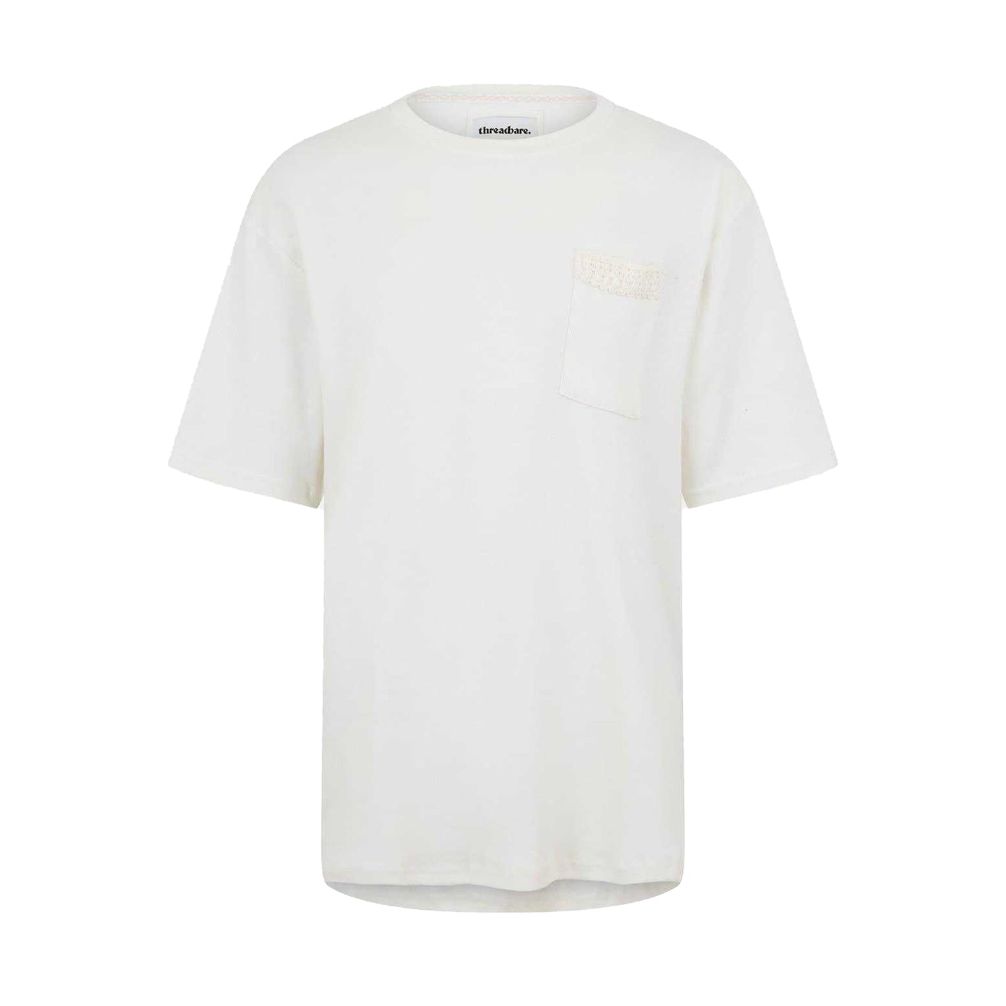 Ecru - Front - Threadbare Mens Dunedin Textured Knit Regular T-Shirt