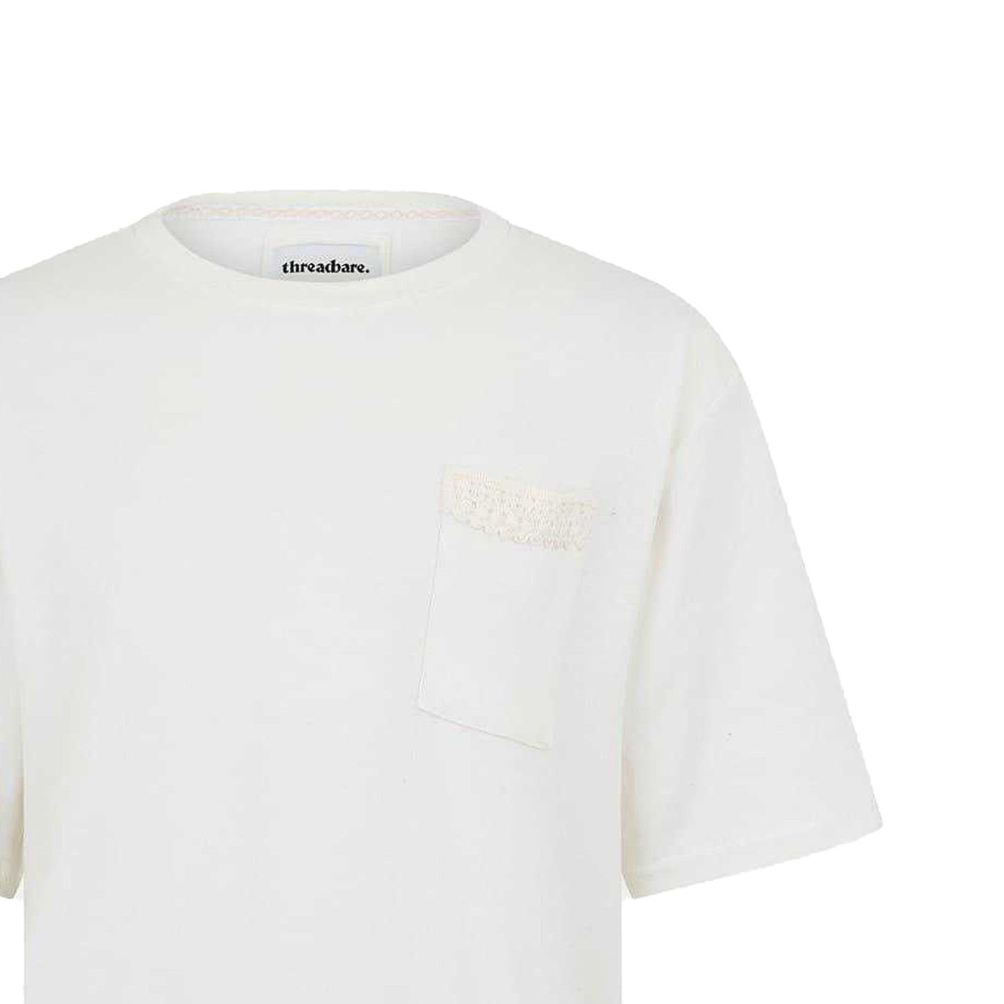 Ecru - Back - Threadbare Mens Dunedin Textured Knit Regular T-Shirt