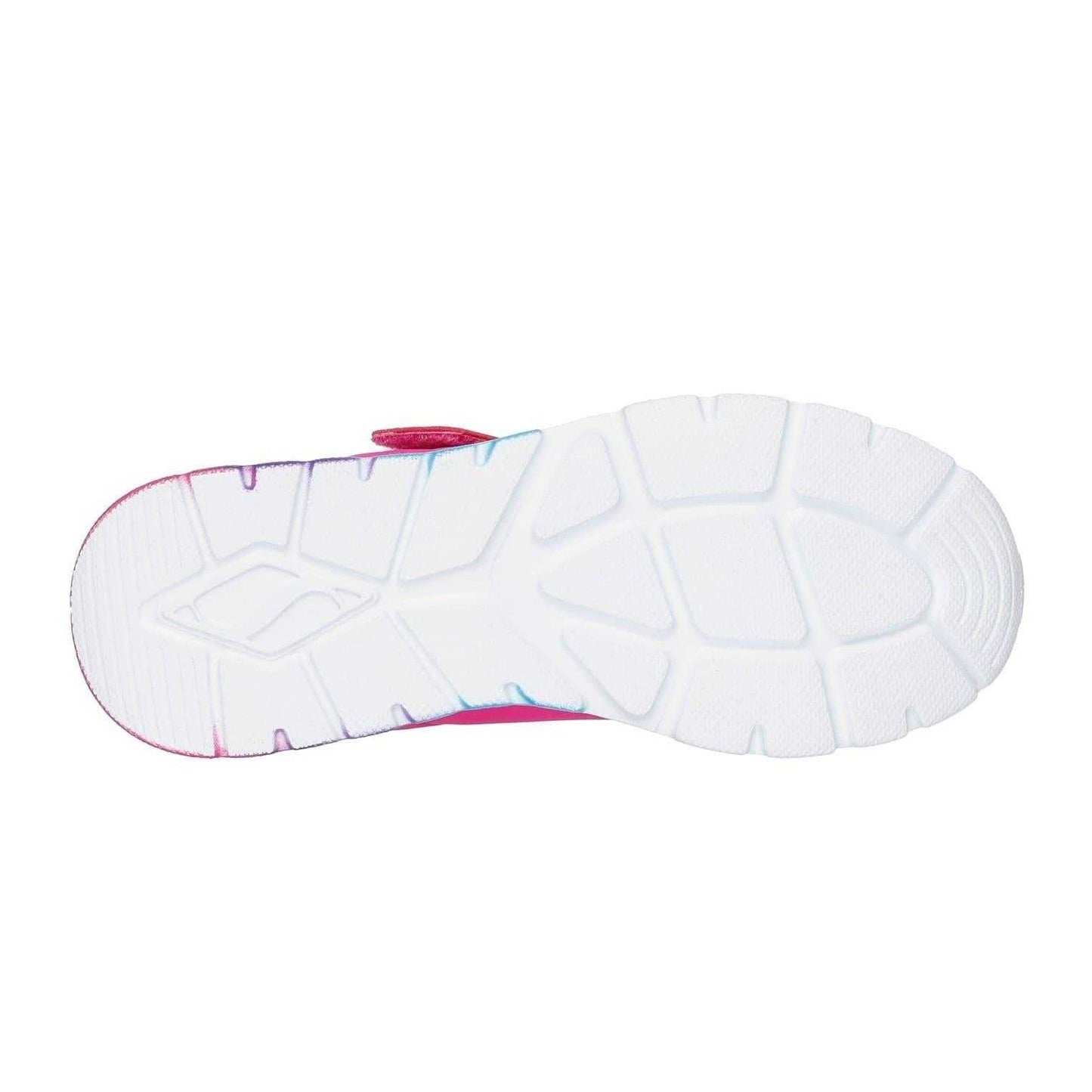 Pink-White - Pack Shot - Skechers Girls Embossed Trainers