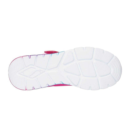 Pink-White - Pack Shot - Skechers Girls Embossed Trainers