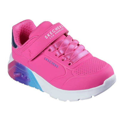 Pink-White - Front - Skechers Girls Embossed Trainers
