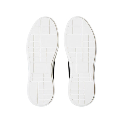 Black-White - Lifestyle - Calvin Klein Mens Leather Chunky Trainers
