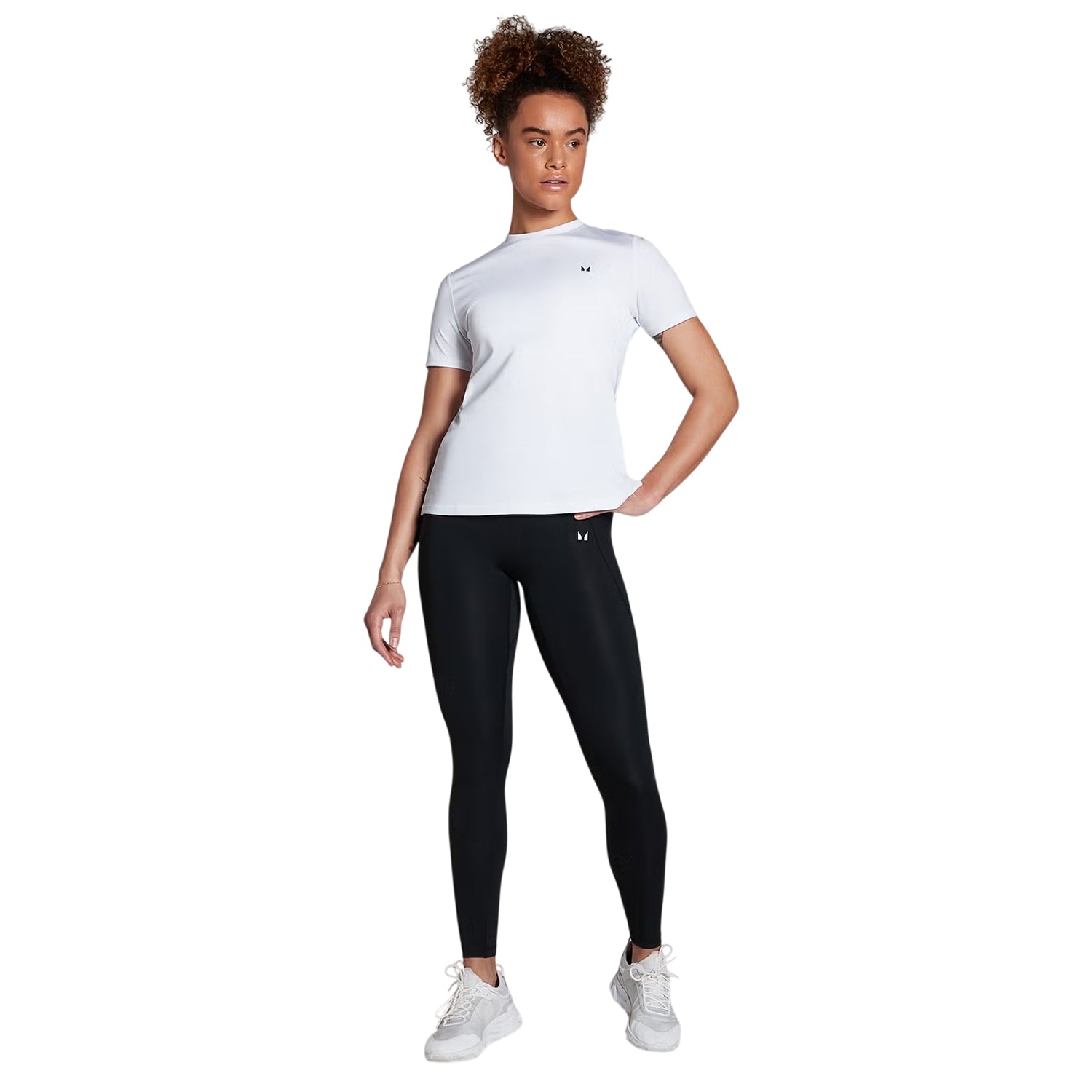 White - Side - MyProtein Womens-Ladies Short-Sleeved Athletic T-Shirt