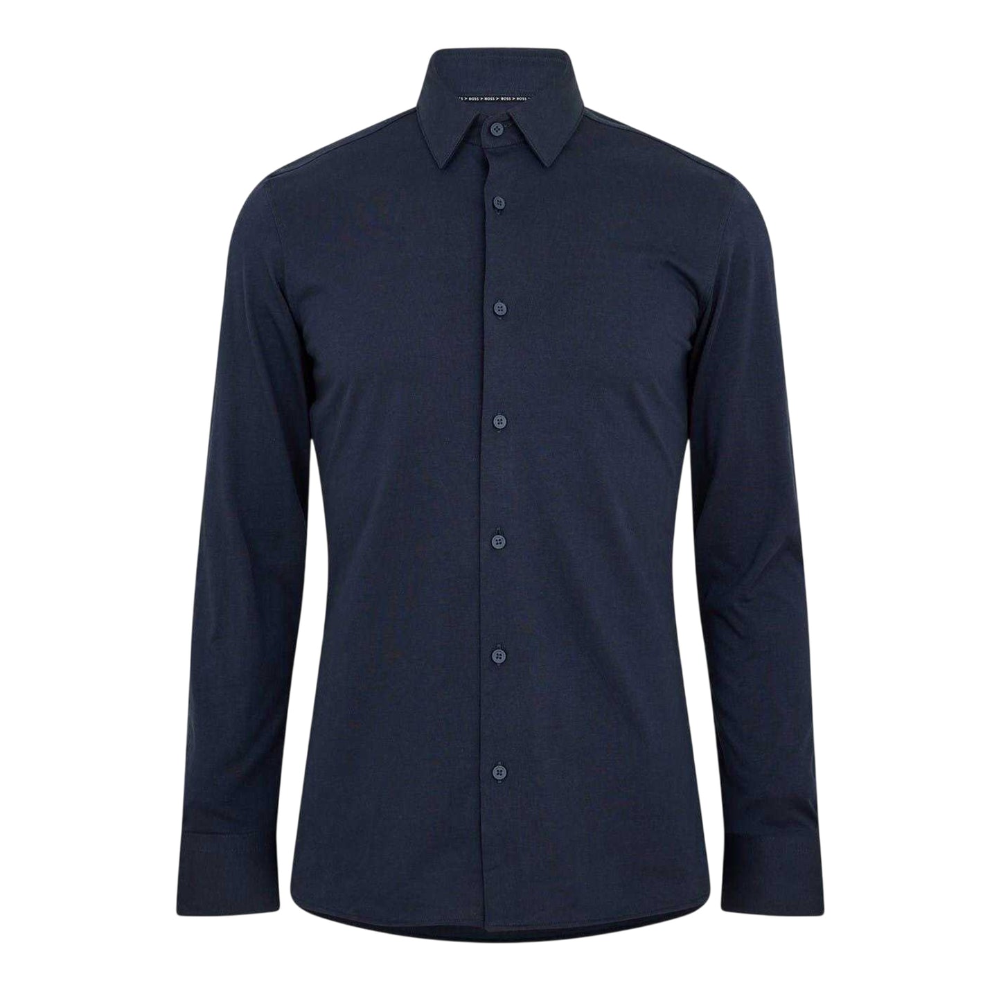 Dark Blue - Front - Boss Mens Kent Slim Shirt