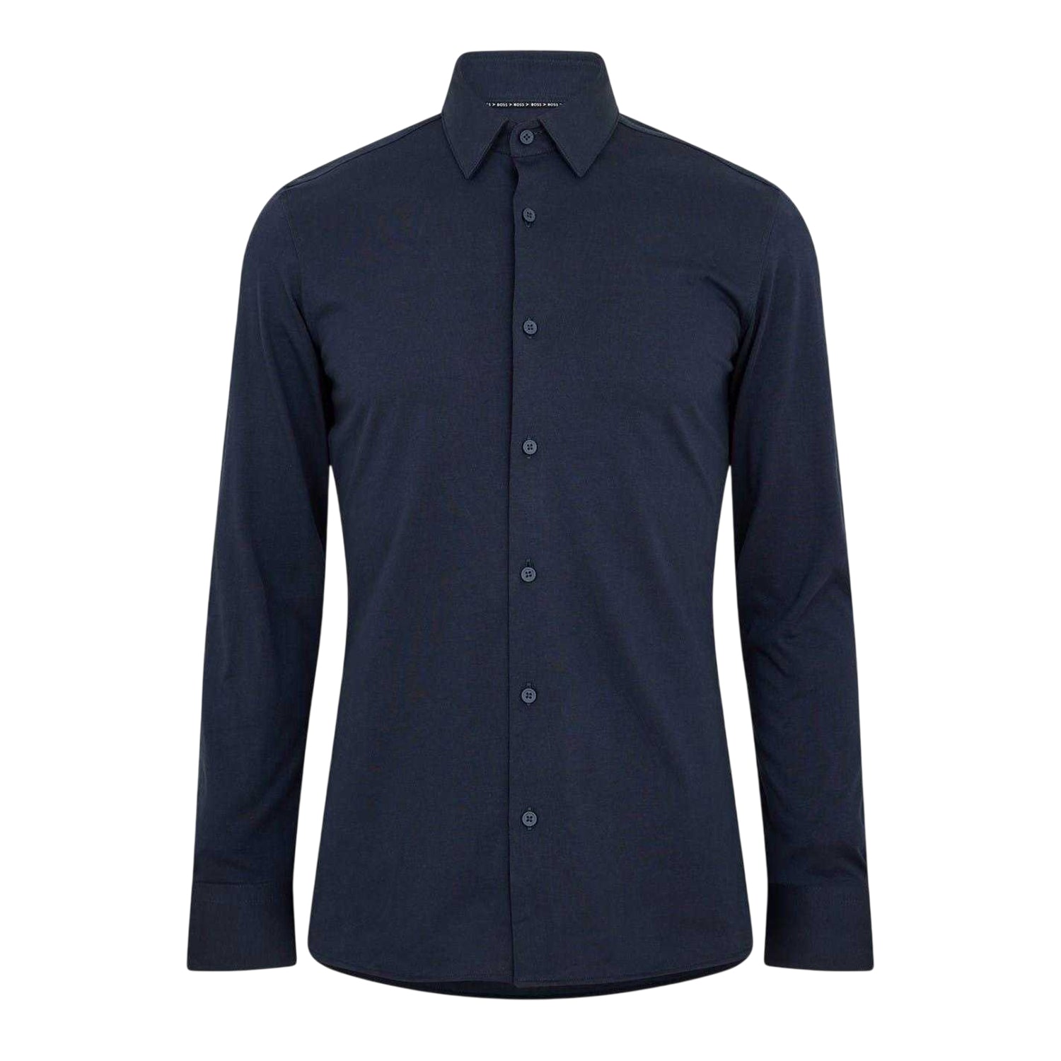 Dark Blue - Front - Boss Mens Kent Slim Shirt