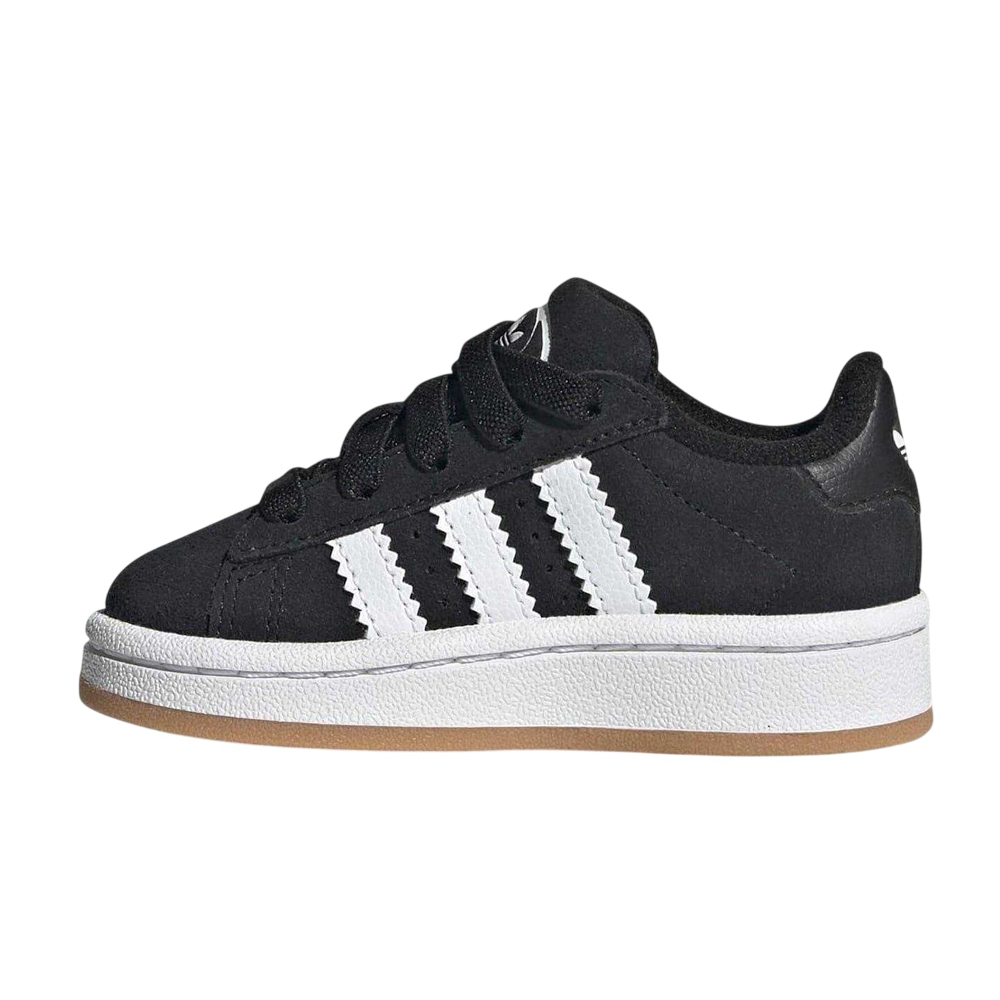 Black-White - Side - Adidas Childrens-Kids Campus 00s Leather Trainers