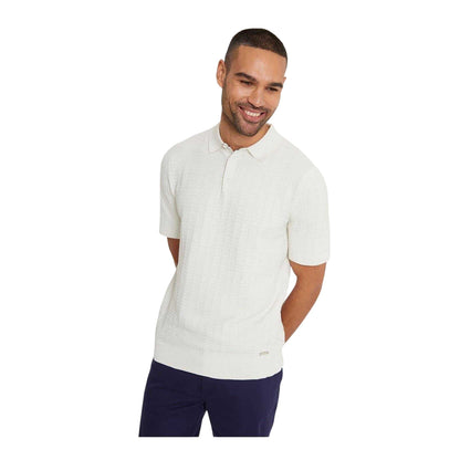 Ecru - Front - Threadbare Mens Halliwell Short-Sleeved Polo Shirt