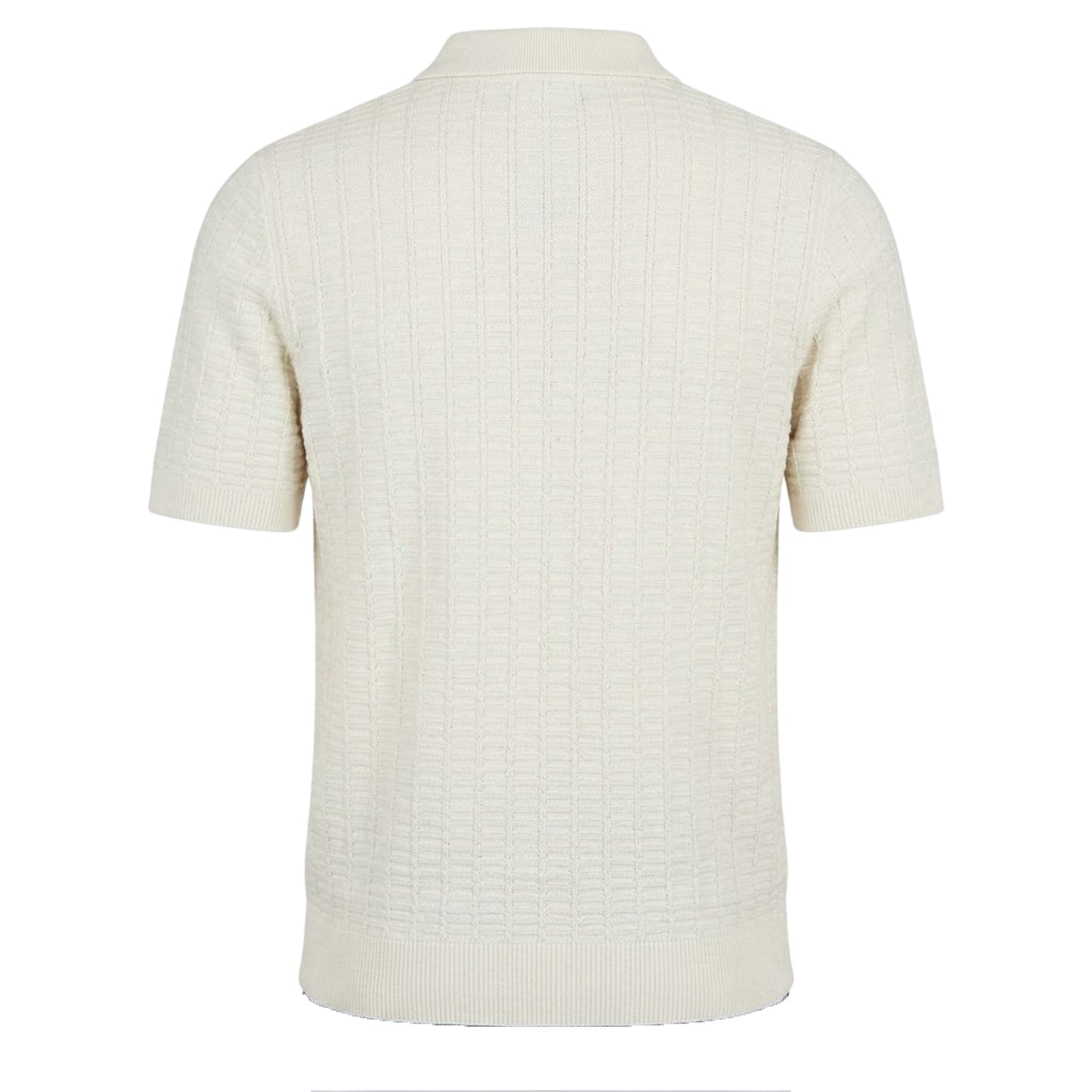 Ecru - Back - Threadbare Mens Halliwell Short-Sleeved Polo Shirt