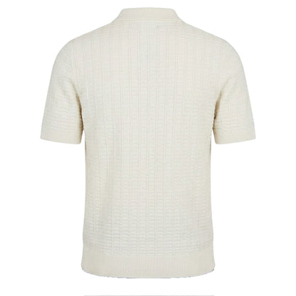 Ecru - Back - Threadbare Mens Halliwell Short-Sleeved Polo Shirt