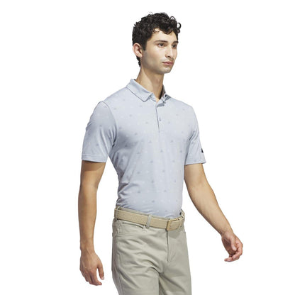 Light Blue - Lifestyle - Adidas Mens Go-To Crest Golf Polo Shirt
