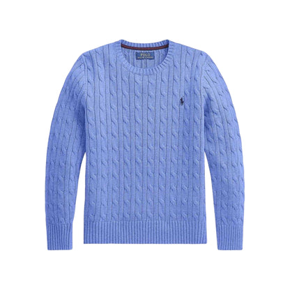 Harbor Mist-Island Paradise - Front - Ralph Lauren Childrens-Kids Premium Cotton Polo Jumper