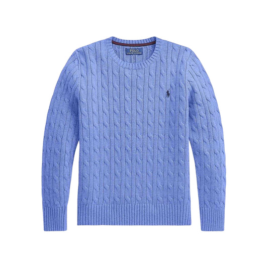 Harbor Mist-Island Paradise - Front - Ralph Lauren Childrens-Kids Premium Cotton Polo Jumper