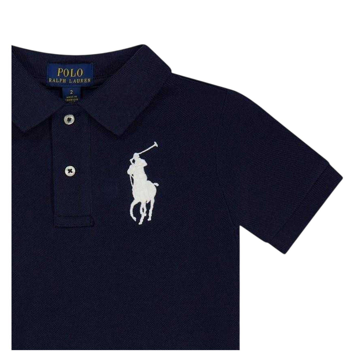 Navy Blue - Back - Ralph Lauren Childrens-Kids Embroidered Logo Polo Shirt