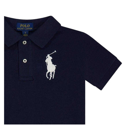 Navy Blue - Back - Ralph Lauren Childrens-Kids Embroidered Logo Polo Shirt
