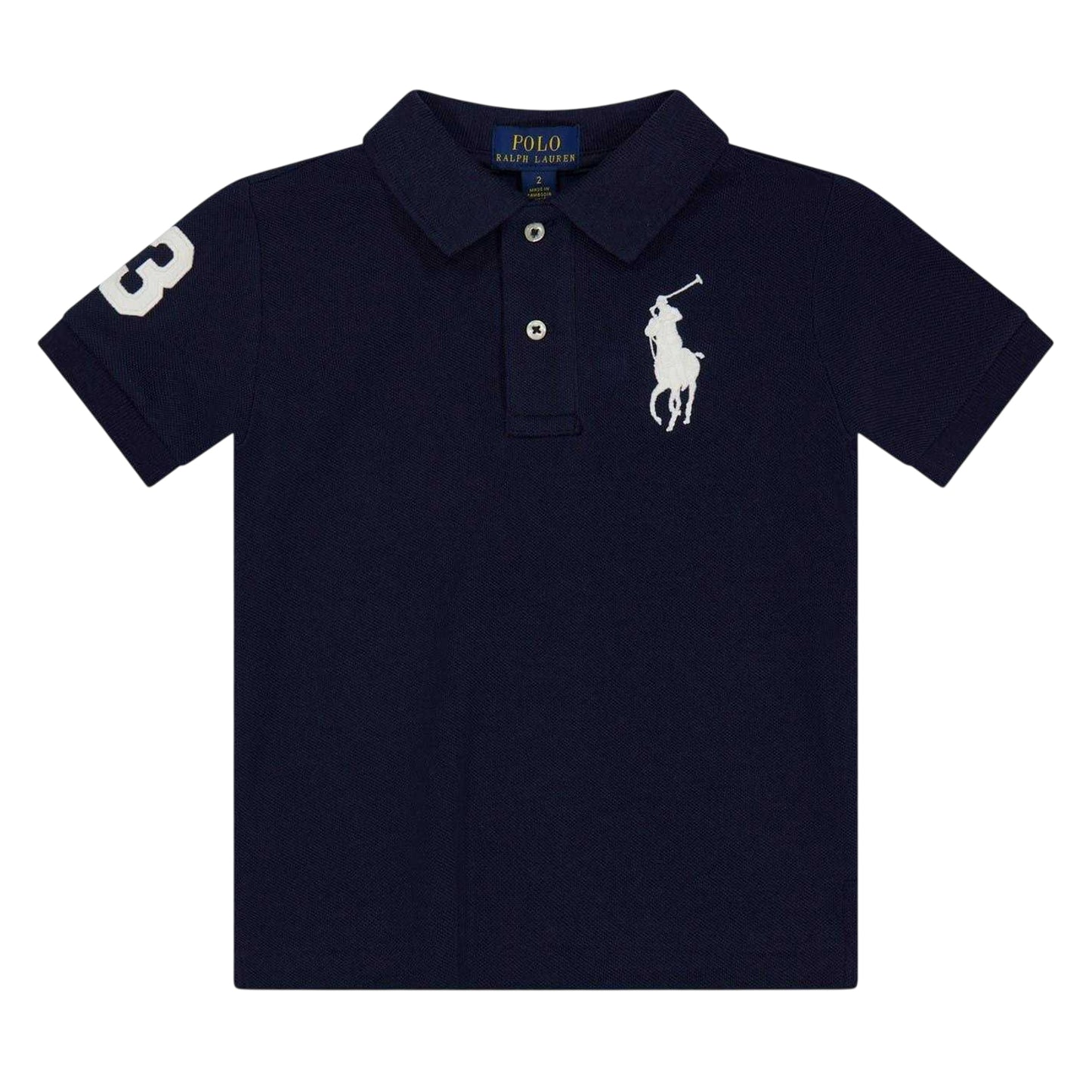 Navy Blue - Front - Ralph Lauren Childrens-Kids Embroidered Logo Polo Shirt
