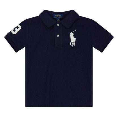 Navy Blue - Front - Ralph Lauren Childrens-Kids Embroidered Logo Polo Shirt