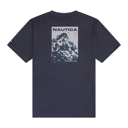 Charcoal - Back - Nautica Mens Wadi Chest Logo Regular T-Shirt