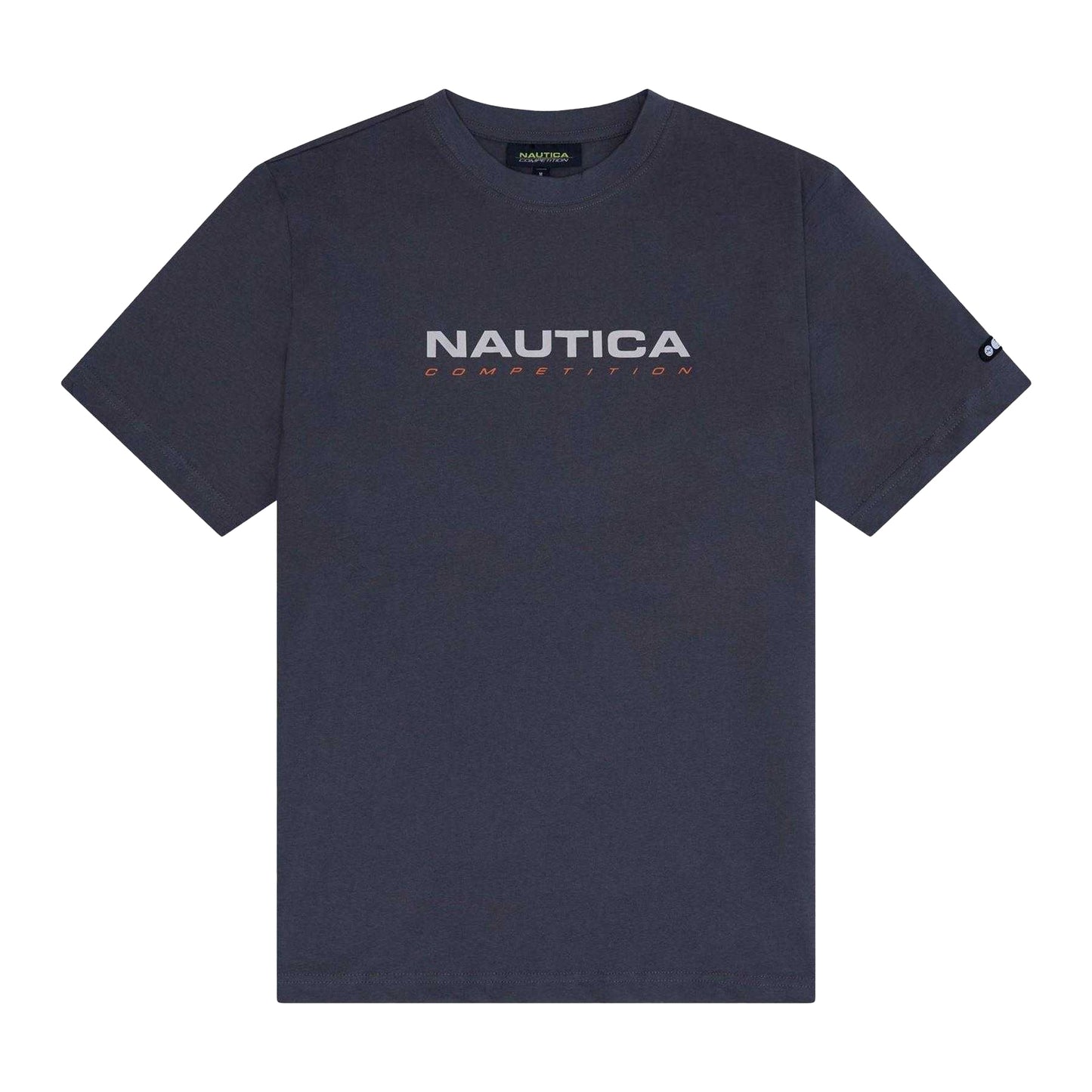 Charcoal - Front - Nautica Mens Wadi Chest Logo Regular T-Shirt
