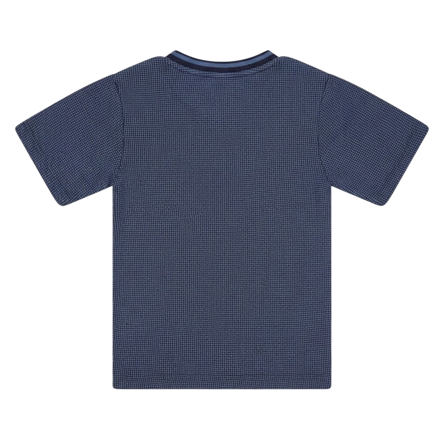 Dark Navy - Back - Lyle & Scott Childrens-Kids Embroidered Logo Waffle Knit Regular T-Shirt