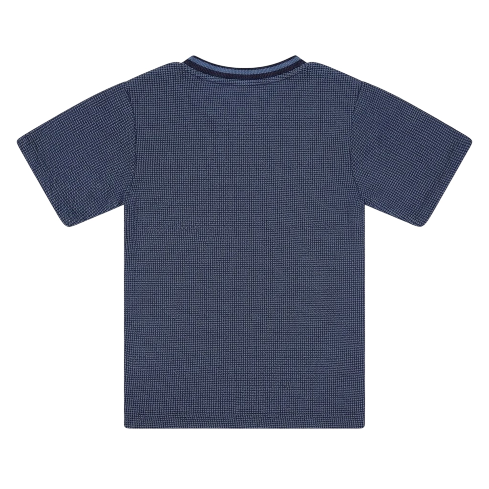 Dark Navy - Back - Lyle & Scott Childrens-Kids Embroidered Logo Waffle Knit Regular T-Shirt
