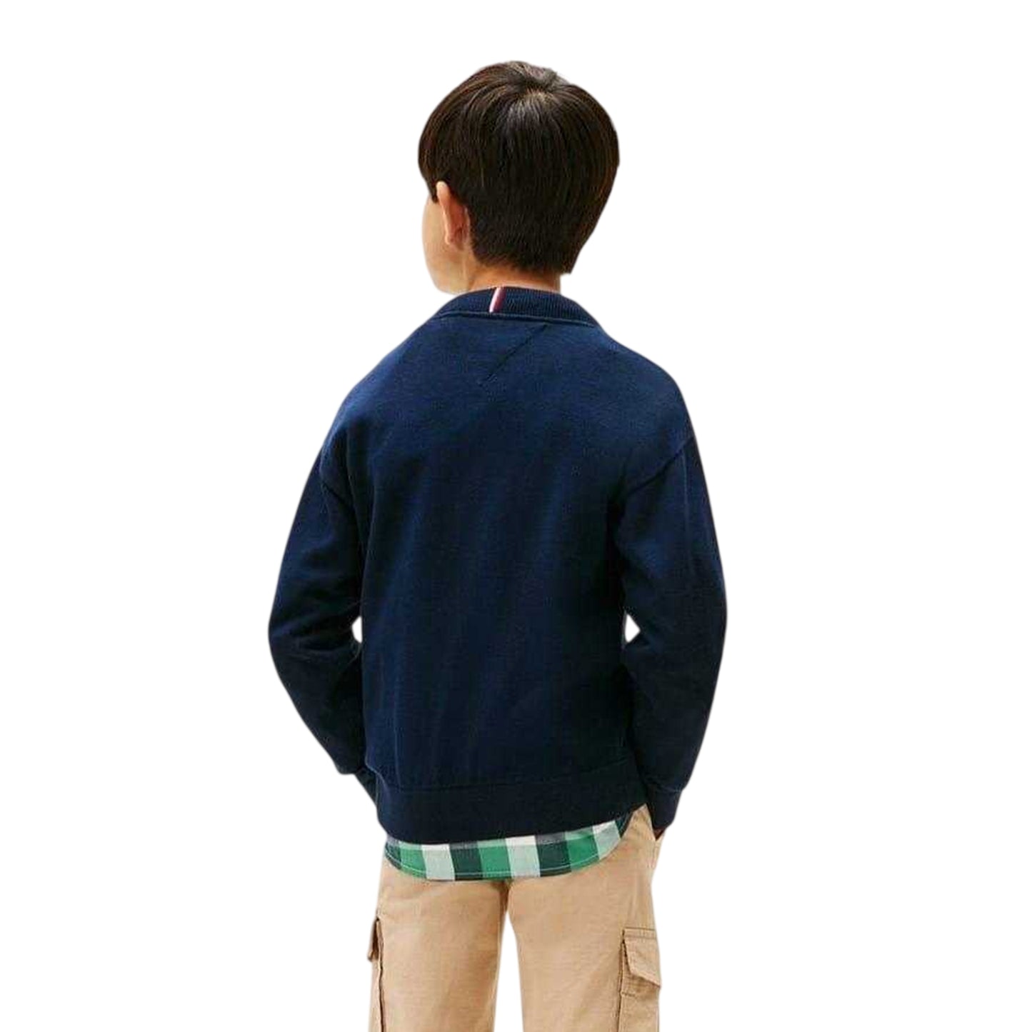 Night Navy - Back - Tommy Hilfiger Childrens-Kids Graphic Knitted Sweatshirt
