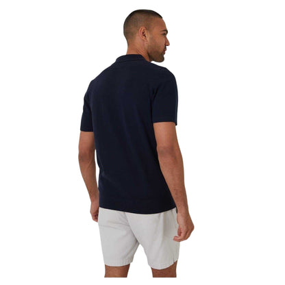 Navy - Back - Threadbare Mens Collared Polo Shirt