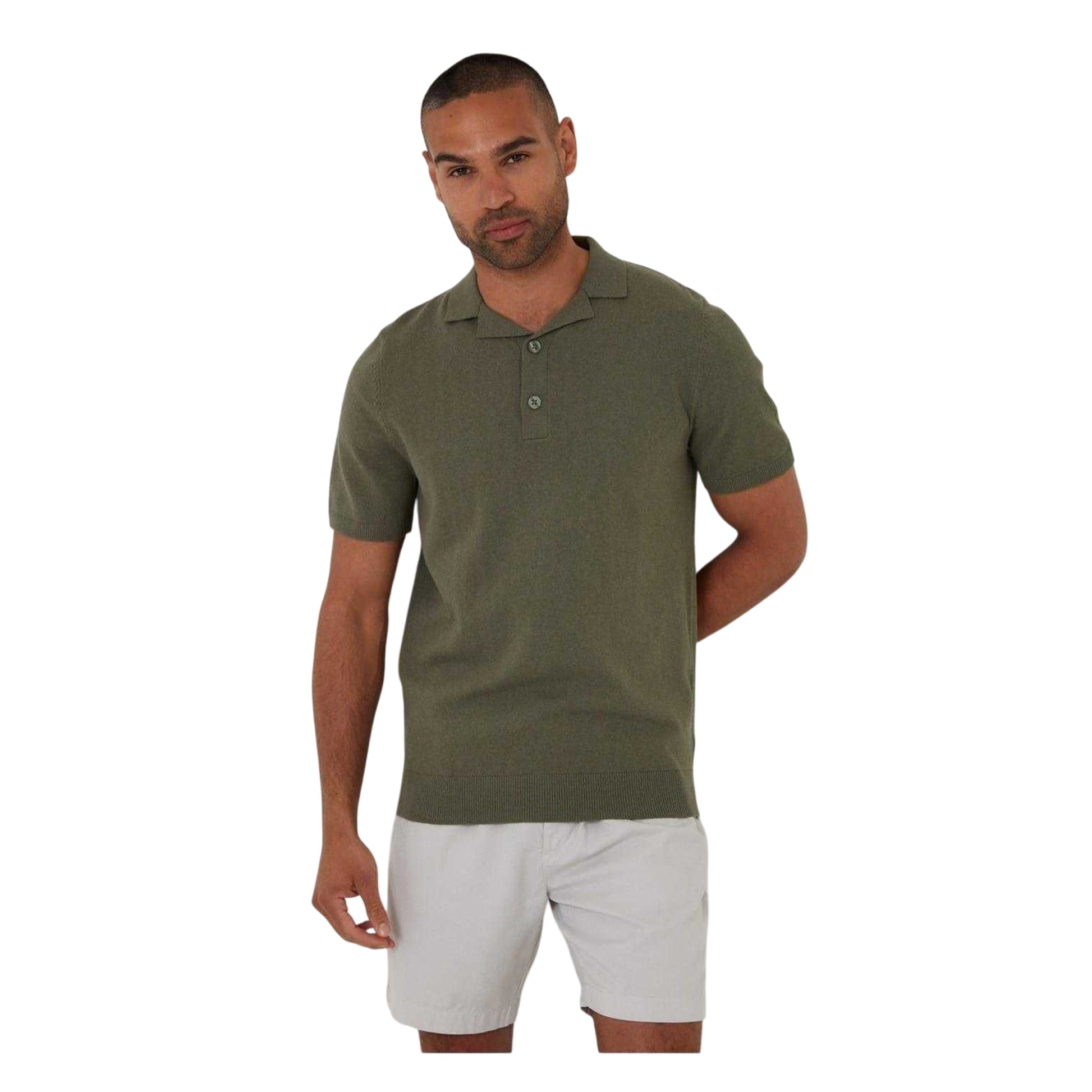 Dark Sage - Front - Threadbare Mens Collared Polo Shirt
