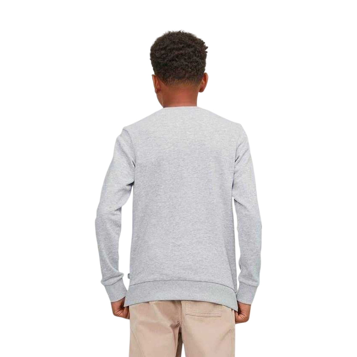 Light Grey Melange - Back - Jack And Jones Boys Regular Sweatshirt