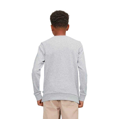 Light Grey Melange - Back - Jack And Jones Boys Regular Sweatshirt