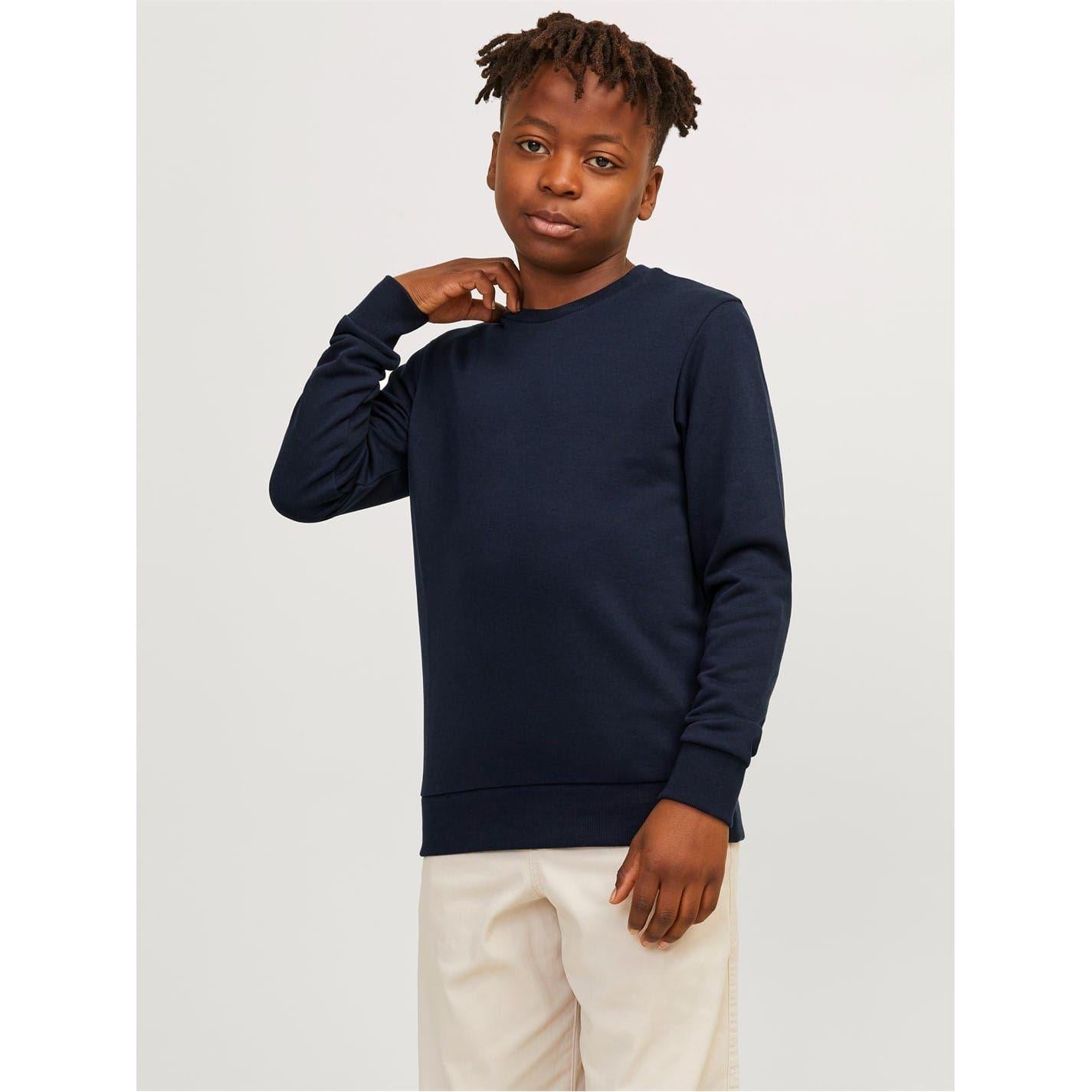 Navy Blazer - Front - Jack And Jones Boys Regular Sweatshirt