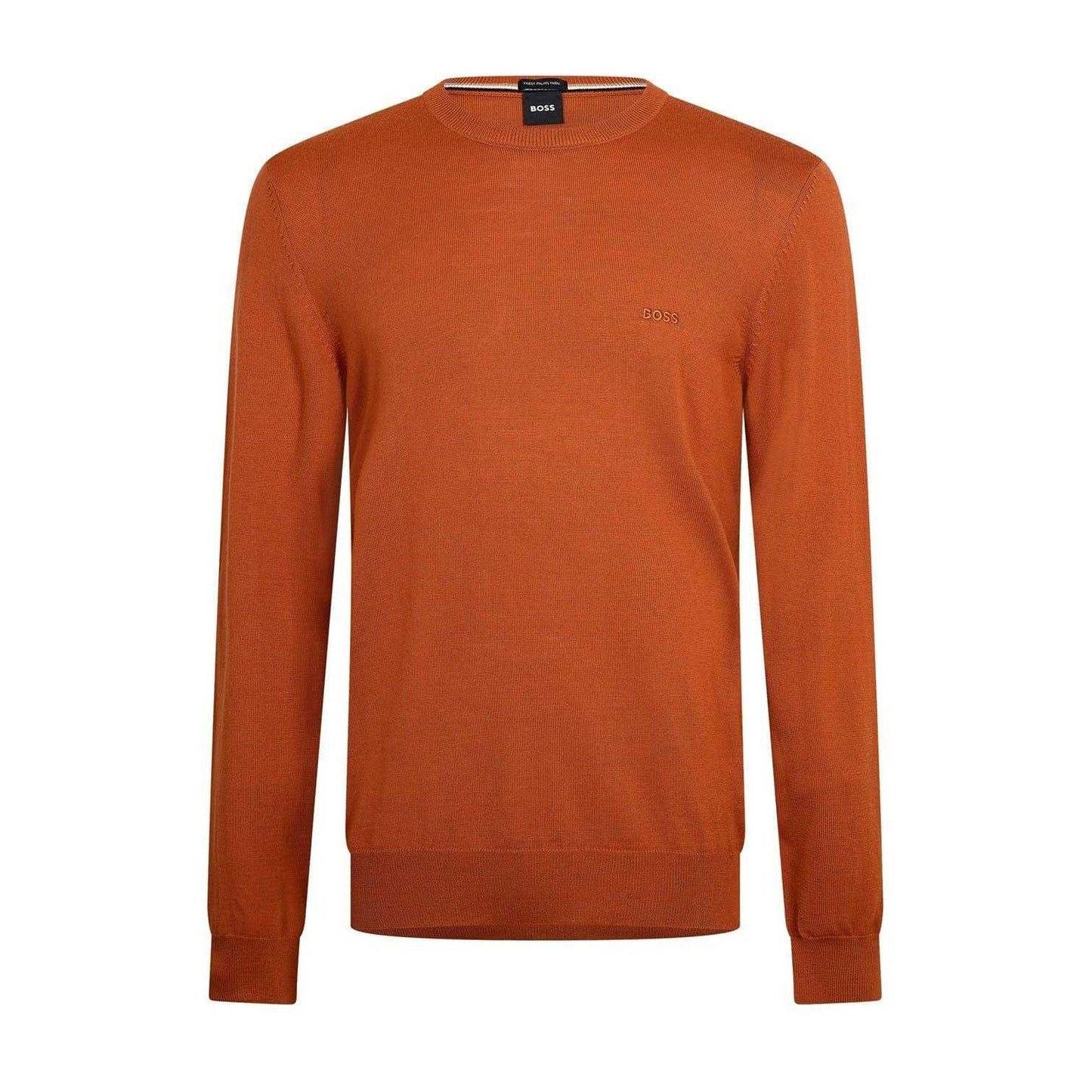 Dark Orange - Front - Boss Mens Botto Knitted Jumper