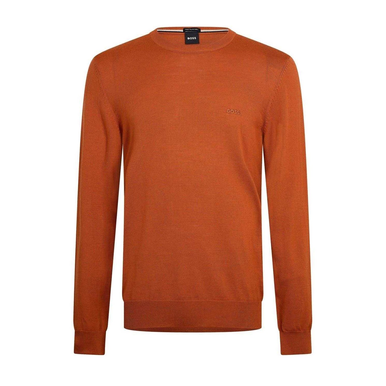 Dark Orange - Front - Boss Mens Botto Knitted Jumper