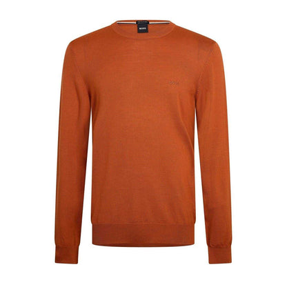 Dark Orange - Front - Boss Mens Botto Knitted Jumper