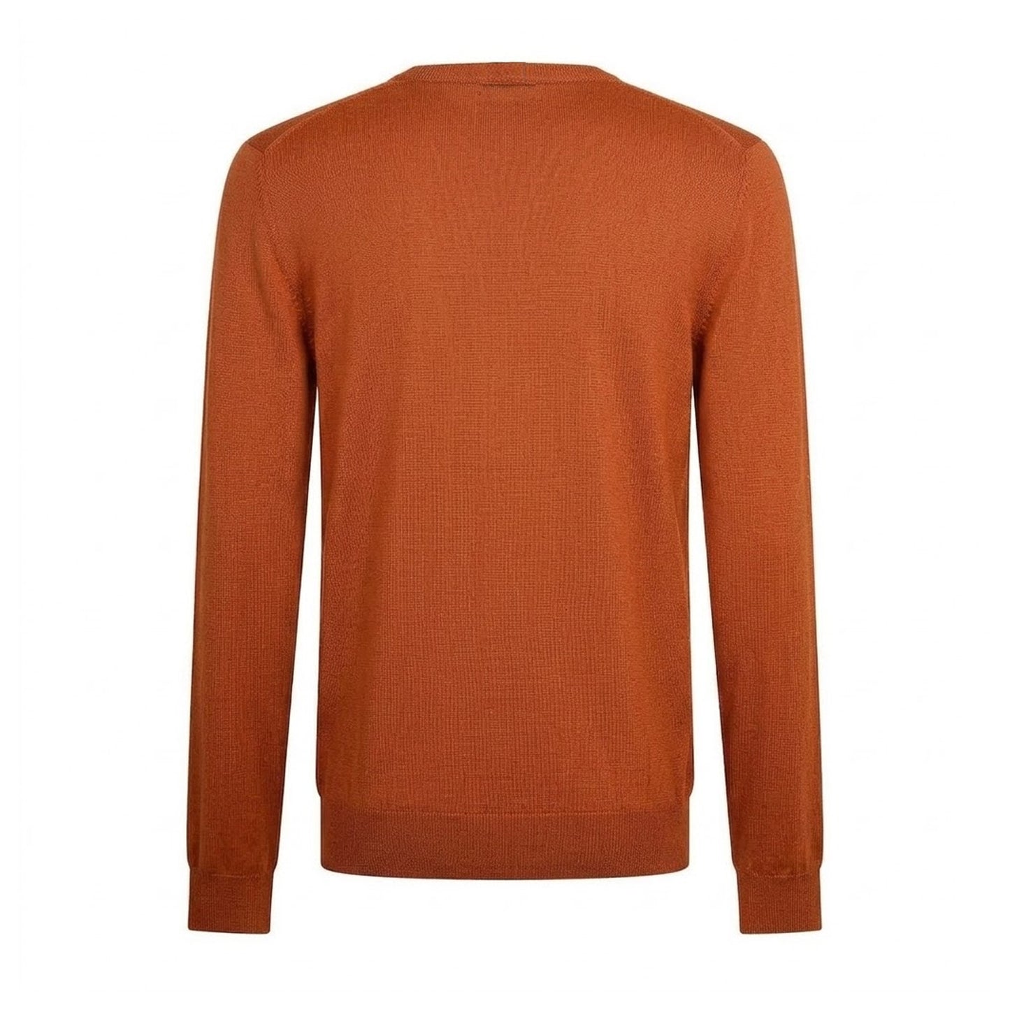 Dark Orange - Back - Boss Mens Botto Knitted Jumper