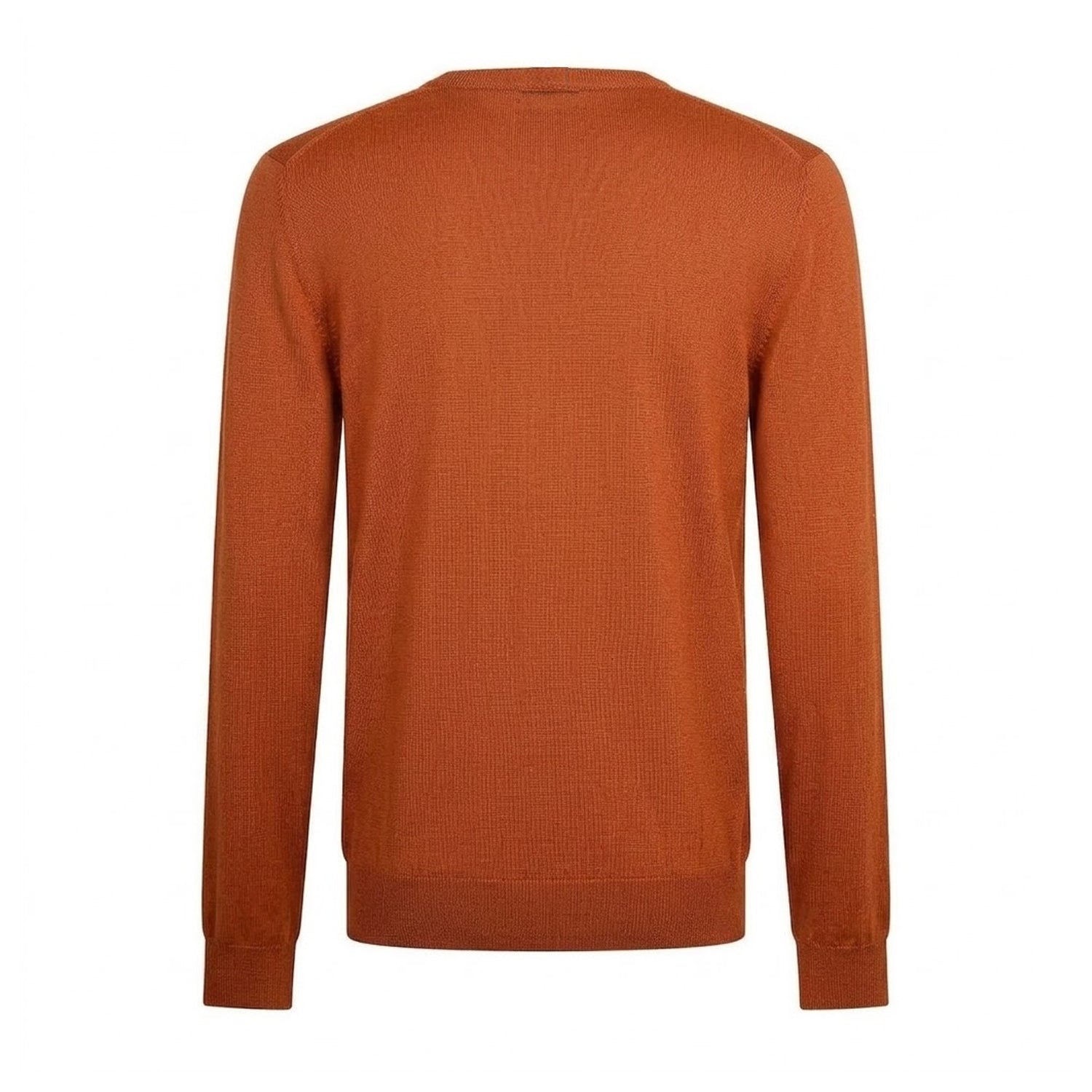 Dark Orange - Back - Boss Mens Botto Knitted Jumper