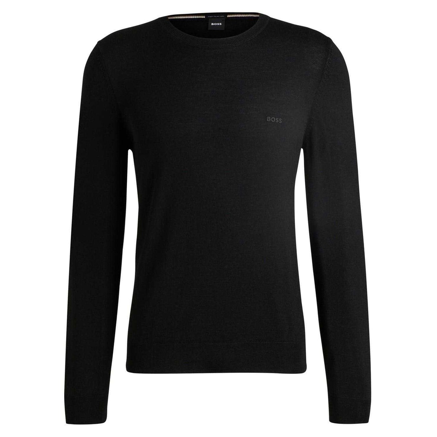 Black - Front - Boss Mens Botto Knitted Jumper