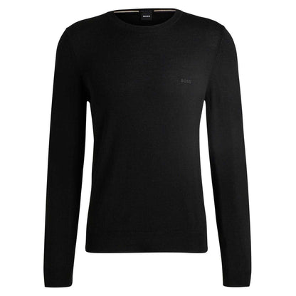 Black - Front - Boss Mens Botto Knitted Jumper